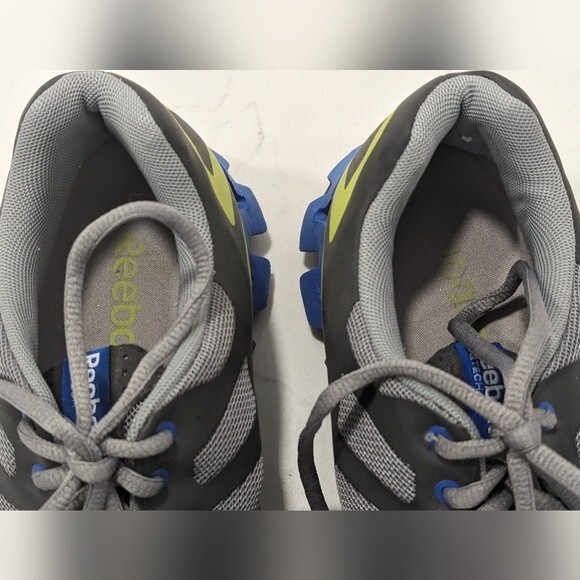 Reebok men's Zigkick Grey/green/Blue runner athletic shoes sneakers size 9 - Picture 5 of 10
